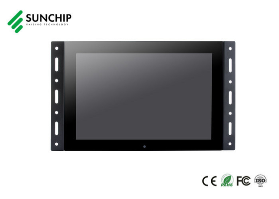 Contrassegno ultra sottile LCD di Digital della struttura aperta del metallo di Wifi 4G dello schermo di pubblicità RK3566