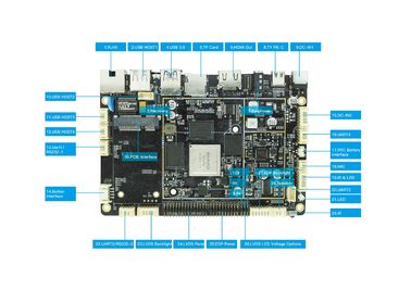 Rockchip RK3399 4K lvds edp Risoluzione 1080P 4GB DDR 32GB EMMC Board di sistema incorporato Hexa-Core WIFI ARM board